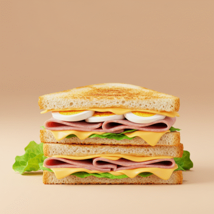 Ham & Cheese Club Sandwich