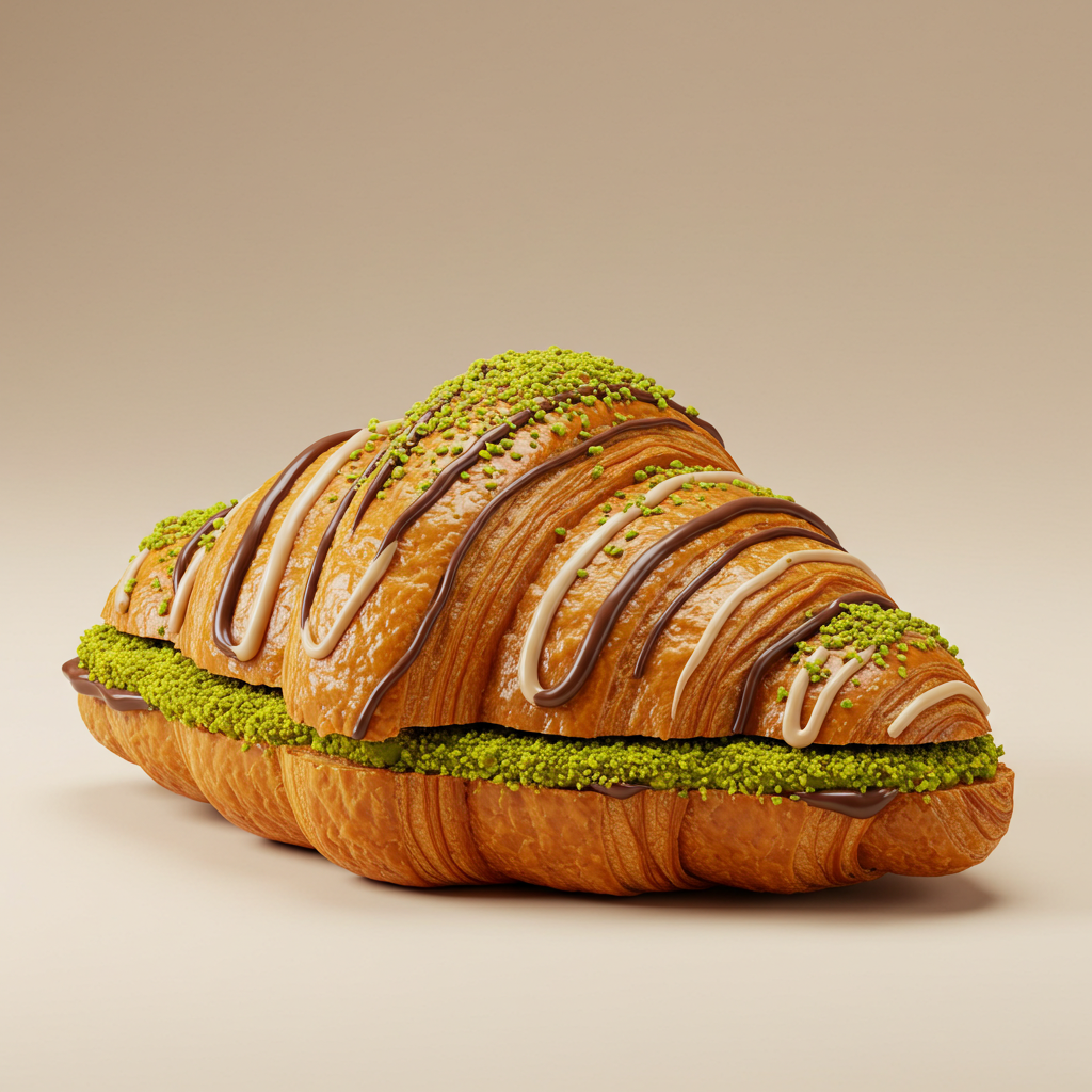 Pistachio Kunafa Croissant