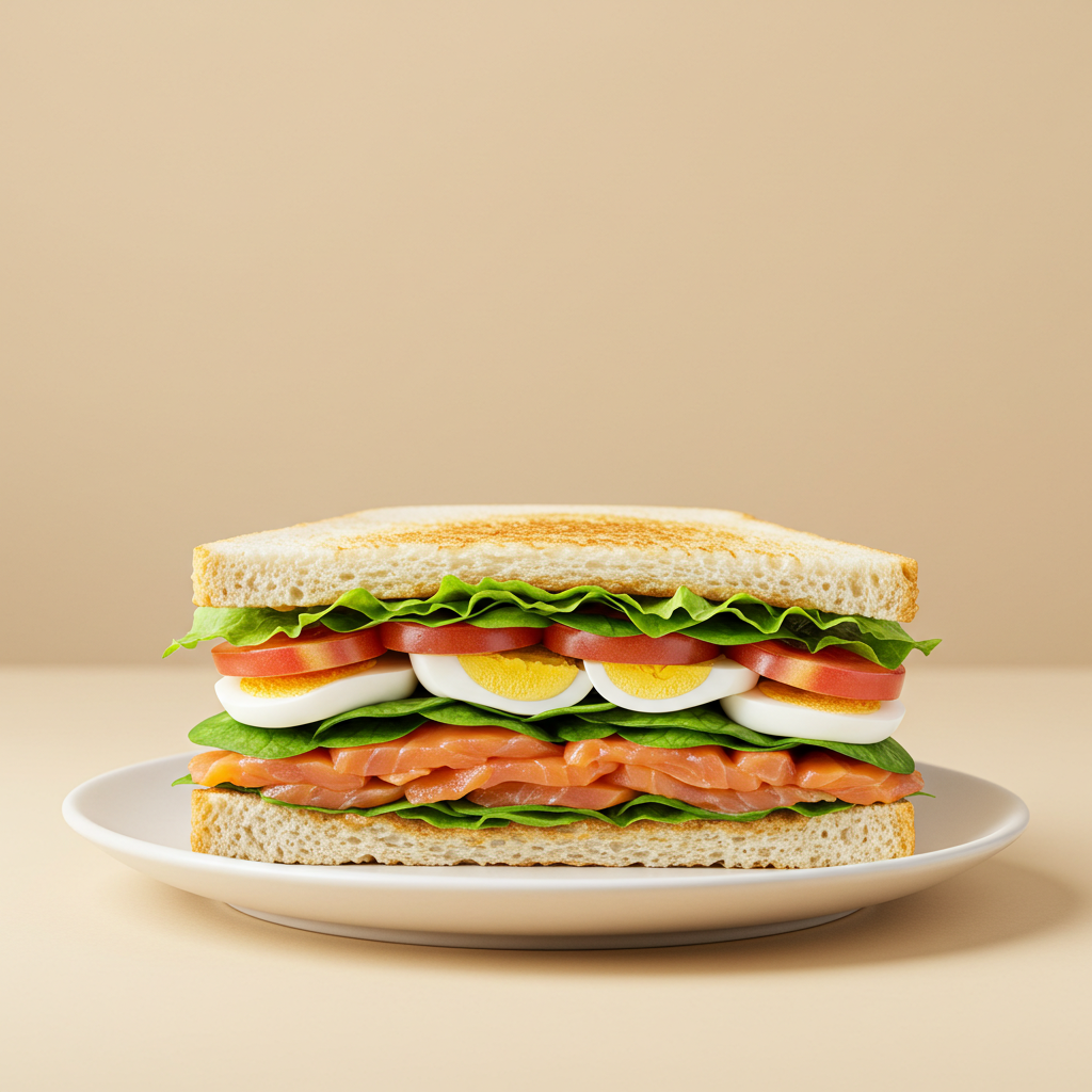 Salmon Club Sandwich