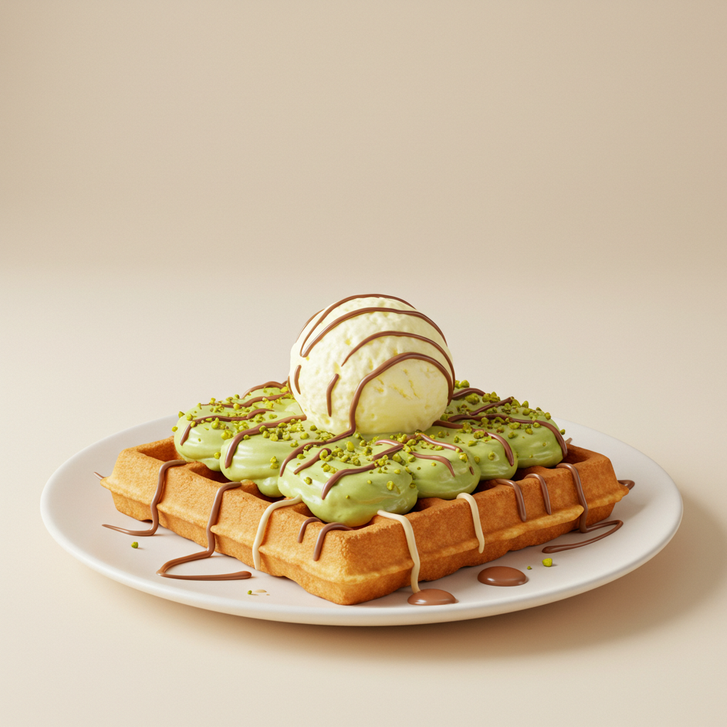 Viral Dubai Style Pistachio Waffle